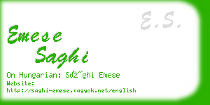 emese saghi business card